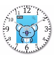 Bt21 Koya Bts Duvar Saati Bombeli Gercek Cam