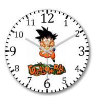 Goku Pequeno  Duvar Saati Bombeli Gercek Cam