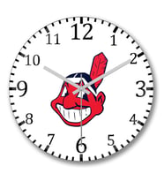 Cleveland Indians Duvar Saati Bombeli Gercek Cam