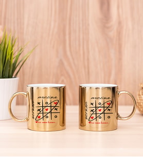 Aşk Her Zaman Kazanır İkili Gold Kupa Bardak