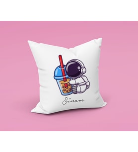 Kahvekolik Astronot Yastığı Kişiye Özel