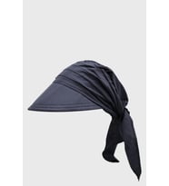 Kadın Safari Bağlamalı Eşarp Siperli Bandana Plaj Şapkası - Lacivert