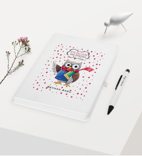 BK Gift Kişiye Özel Tarih Öğretmeni Temalı Beyaz Defter Kalem Hediye Seti - 3