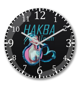 Hakba Team Duvar Saati Bombeli Gercek Cam