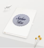 BK Gift Kişiye Özel Kabartma Plakalı Beyaz Defter