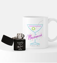 BK Gift Kişiye Özel Barmen Temalı Çakmak ve Kupa Hediye Seti - 2