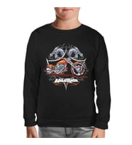 Motosiklet - Motor Ride Siyah Çocuk Sweatshirt