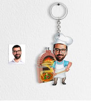 BK Gift Kişiye Özel Bay Kebapçı Karikatür Anahtarlık  1