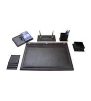 Venüs Kahve Yedi Parça Ofis Masa Üstü Sümen Takımı (Kahverengi)