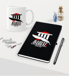BK Gift Kişiye Özel Avukat Temalı Siyah Defter Kalem Kupa Seti - 3 (Model 1)