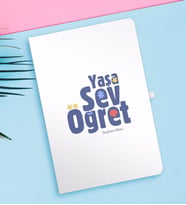 BK Gift Kişiye Özel Yaşa Sev Öğret Beyaz Defter-2