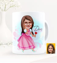 BK Gift Kişiye Özel Kız Çocuk Prenses Karikatürlü Beyaz Kupa Bardak - 2