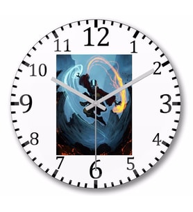 The Last Air Bender Duvar Saati Bombeli Gercek Cam