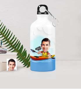 BK Gift Kişiye Özel Bay Kanocu Karikatürlü Metal Suluk 500 Ml