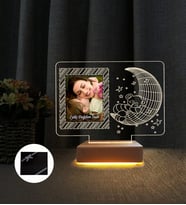 Doğum Günü Hediyesi Resimli Gece Lambası Fotoğraflı Led Lamba (Sarı)