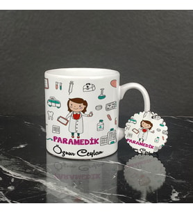 Paramedik Kupa Bardak ve Anahtarlık Set 001