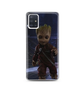 Baby Groot Tasarım Süper Şeffaf Silikon Telefon Kılıfı Samsung A51