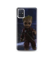 Baby Groot Tasarım Süper Şeffaf Silikon Telefon Kılıfı Samsung A51