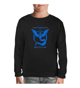 Pokemon Go - Team Mystic Siyah Çocuk Sweatshirt