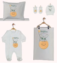 Pia Baby Gl 1932-02 İsme Özel Beşli Tulum Set