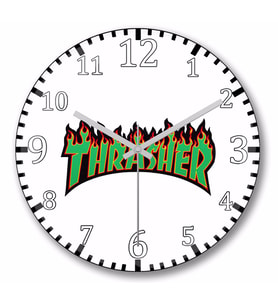 Thrasher  Duvar Saati Bombeli Gercek Cam