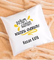 Doğum Günün Kutlu Olsun Tasarımlı Doğum Günü Hediyesi Yastık