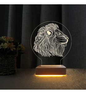 Aslan Tasarım Led Gece Lambası Doğum Günü Hediyesi Lamba