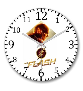 The Flash Modelo Duvar Saati Bombeli Gercek Cam