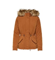 Only Kahverengi Kadın Günlük Mont 15158948-Rubber Lucca Parka Jacket