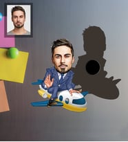 Kişiye Özel Pilot Karikatürlü Ahşap Magnet Bay-3