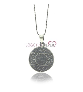Söğütlü Silver Hz Süleyman mührü kolye