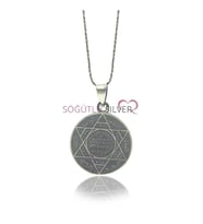 Söğütlü Silver Hz Süleyman mührü kolye