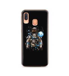 Uzay Astronot Tasarım Süper Şeffaf Silikon Telefon Kılıfı Samsung A40