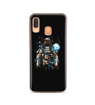 Uzay Astronot Tasarım Süper Şeffaf Silikon Telefon Kılıfı Samsung A40
