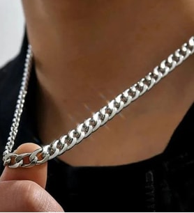 Gurmet Erkek Paslanmaz Çelik Kolye Zincir Kalın 8mm eck18k
