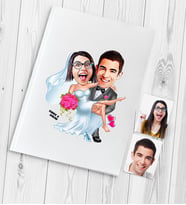 BK Gift Kişiye Özel Evleniyoruz Karikatür Düğün Anı Defteri  9