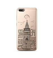 Galata Tasarımlı Süper Şeffaf Silikon Telefon Kılıfı Huawei P9 Lite (2017) Mini 