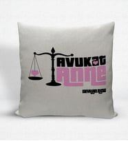 BK Gift Kişiye Özel Avukat Anne Dekoratif Keten Yastık (Bej)