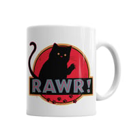 Kedi Cat Rawr Kupa Bardak Porselen