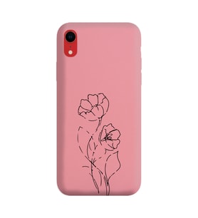 Iphone XR Çizgi Tasarımlı Pudra Lansman Telefon Kılıfı
