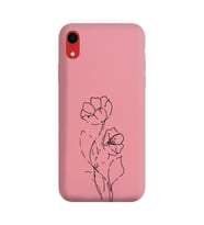 Iphone XR Çizgi Tasarımlı Pudra Lansman Telefon Kılıfı