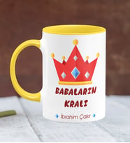 BK Gift Kişiye Özel Babalar Günü Temalı Sarı Kupa Bardak 19339s