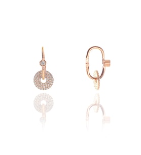 Söğütlü Silver Gümüş rose simit modeli  Göçmen  küpe