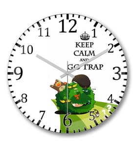 A Melhor Trap Keep Calm Duvar Saati Bombeli Gercek Cam