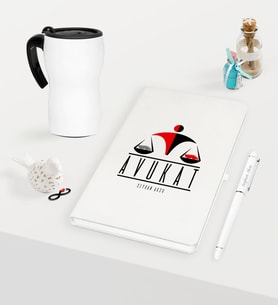 BK Gift Kişiye Özel Avukat Temalı Beyaz Defter Kalem ve Termos Mug Seti - 4 (Model 1)