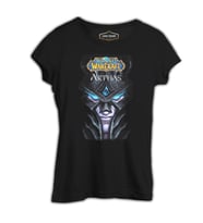 World Warcraft - Arthas Siyah Kadın Tshirt