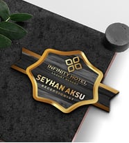 BK Gift Kişiye Özel Ahşap Yaka İsimliği - 11