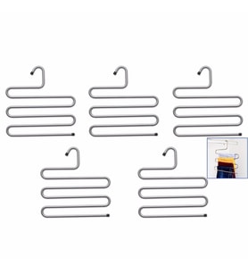 Pazarız Pantolon Askısı Metal Askı Kravat Eşarp Askısı 5Lİ SET