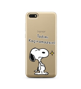 Snoopy Tasarımlı Süper Şeffaf Silikon Telefon Kılıfı Huawei Honor 7s - y5 2018 