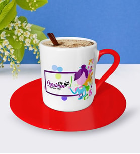 BK Gift Kişiye Özel En İyi Öğretmen Kırmızı Türk Kahvesi Fincanı  2